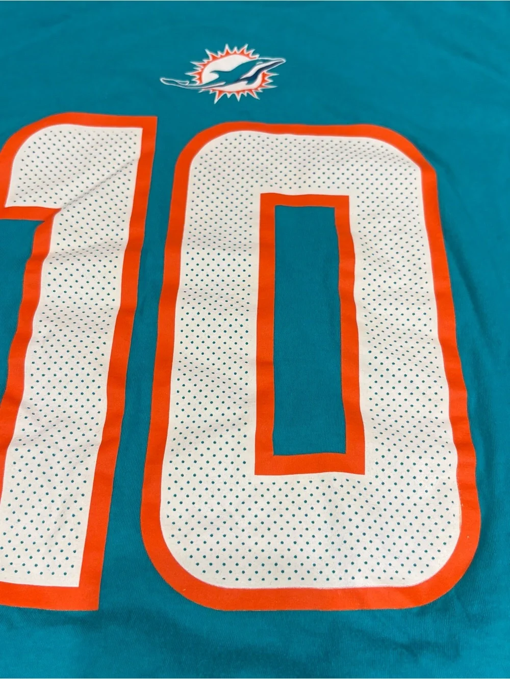 Nike Miami Dolphins Tyreek Hill #10 T Shirt Aqua NFL Football Mens M